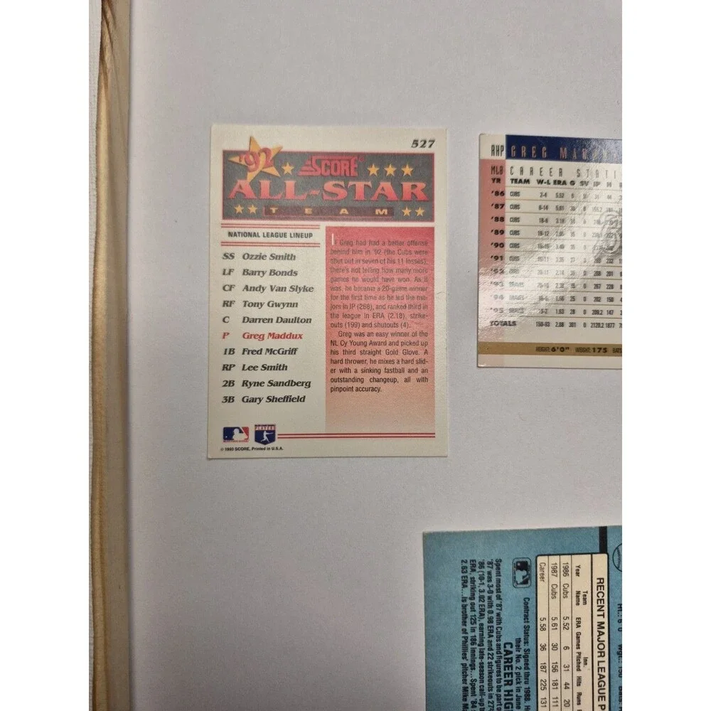 Greg Maddux Card Lot of 3 Donruss Studio All-Star Cubs Braves HOF Baseball